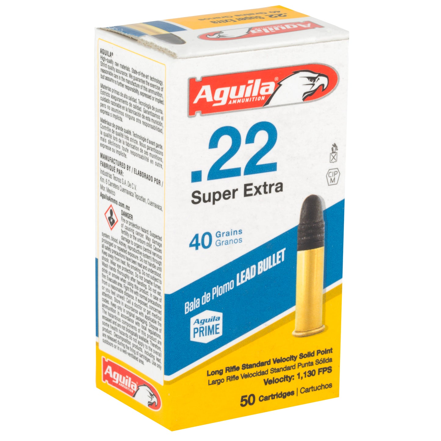 Aguila, .22 LR, 40 Grain, Solid Point, Standard Velocity, 50 Round Box