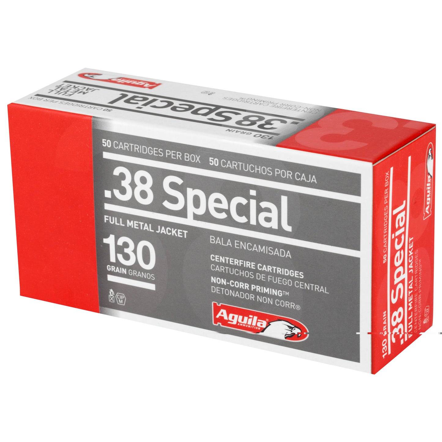 Aguila, .38 Special, 130 Grain, Full Metal Jacket, 50 Round Box