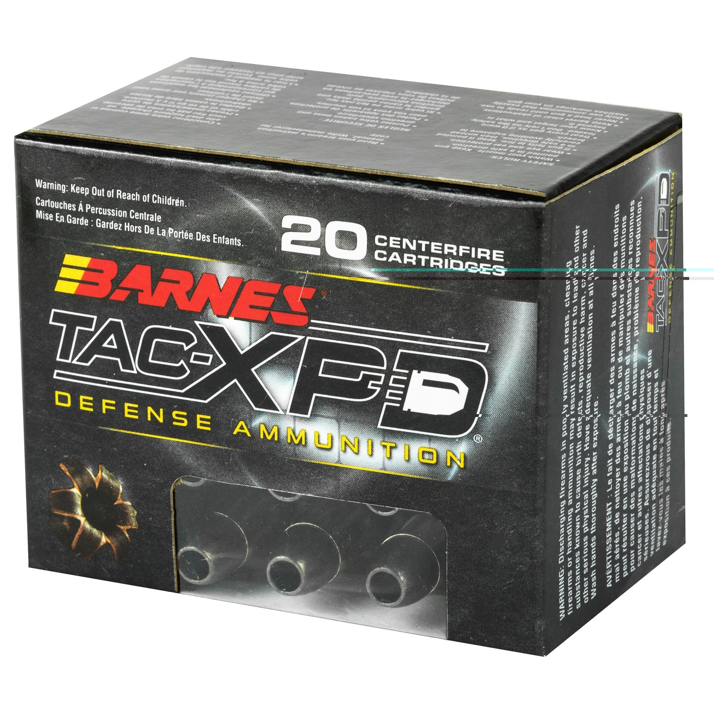 Barnes, TAC-XPD, .357 MAG, 125 Grain, TAC-XP, Hollow Point, Lead Free, 20 Round Box