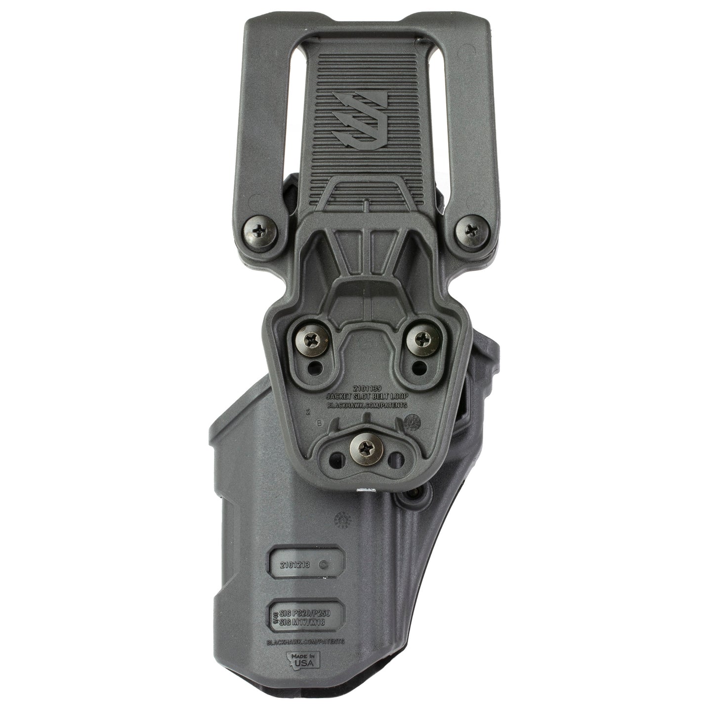 BLACKHAWK, T-Series, L2C Overt, Right Hand, Black, Fits Sig P320/M18, Polymer
