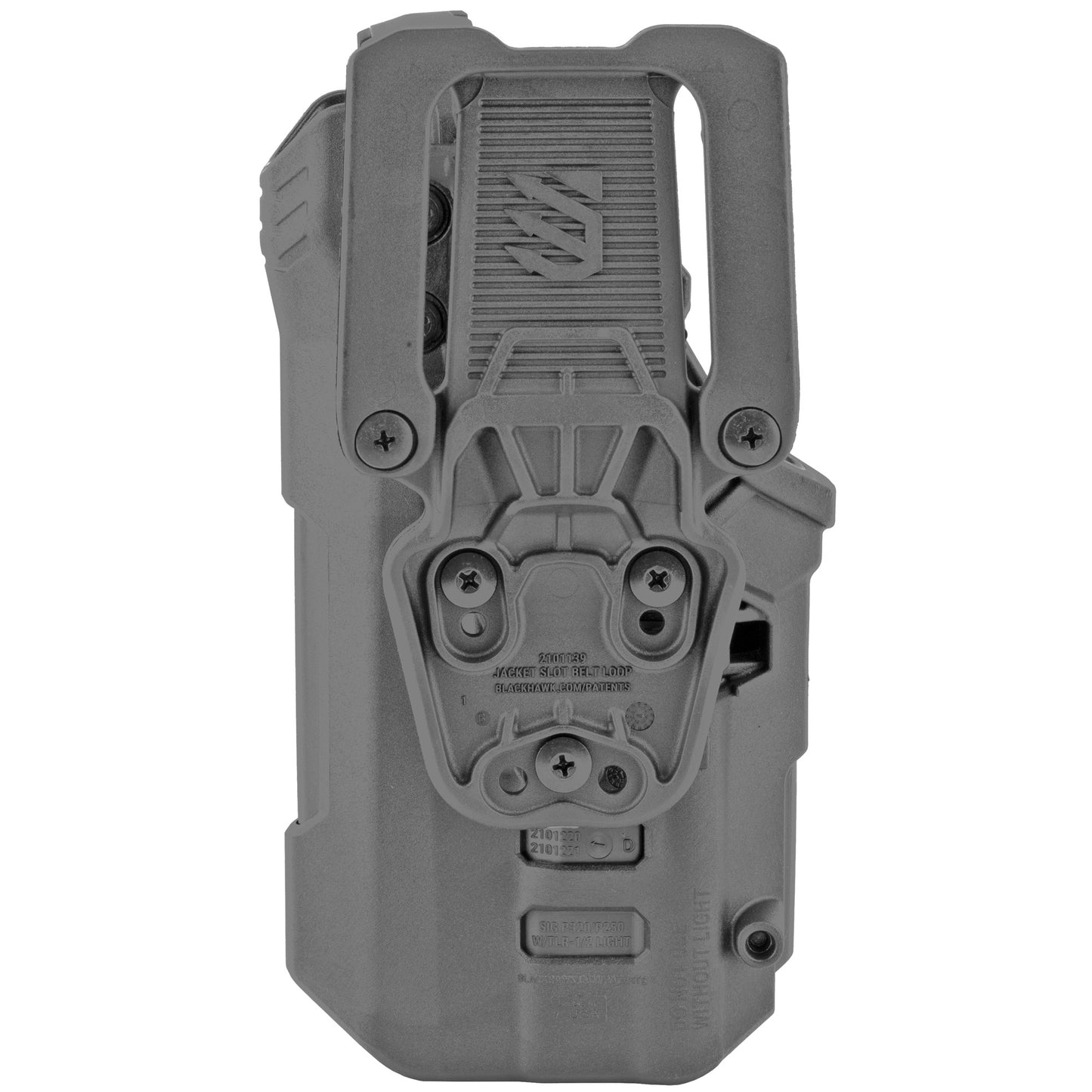 BLACKHAWK, T-Series L3D, Duty Holster, Right Hand, Fits Sig P320/P250 With TLR1/TLR2, Includes Jacket Slot Belt Loop, Black Basketweave Finish