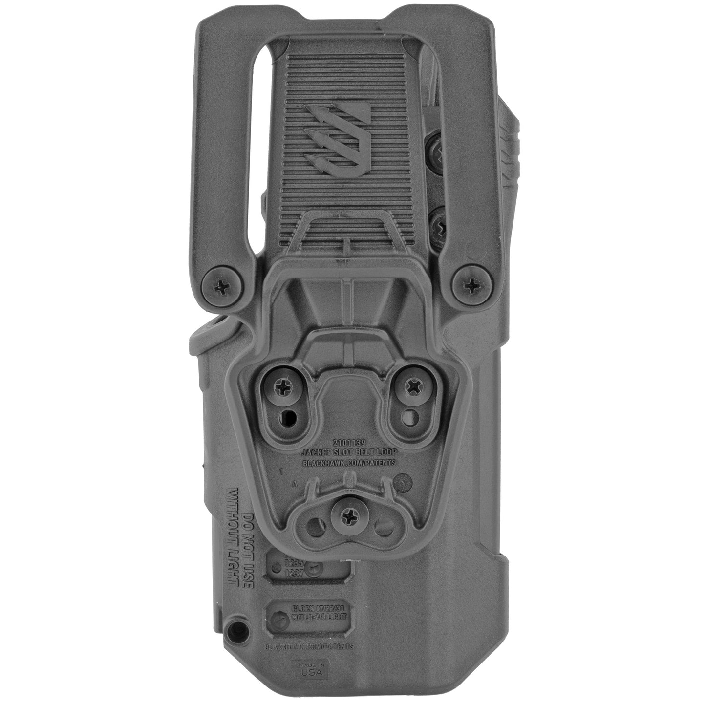 BLACKHAWK, T-Series L3D, Duty Holster, Left Hand, Black Finish, Fits Glock 17/22/31 With TLR7, Includes Jacket Slot Belt Loop