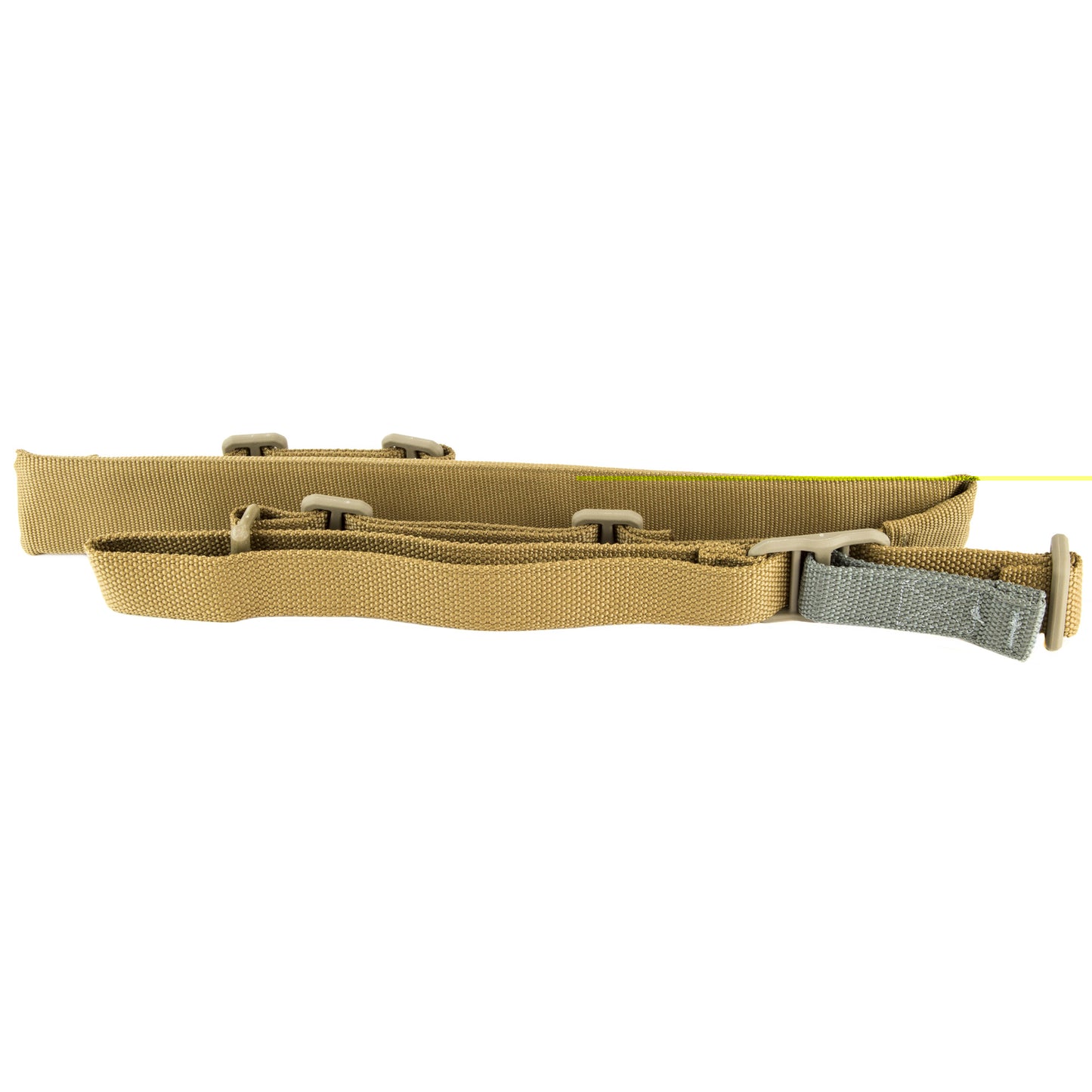 Blue Force Gear, Vickers Sling, Padded, 2-Point Combat Sling, Coyote Brown, Molded Acetal Adjuster, No Quick Release, Attached with TriGlide instead of Loop Lock