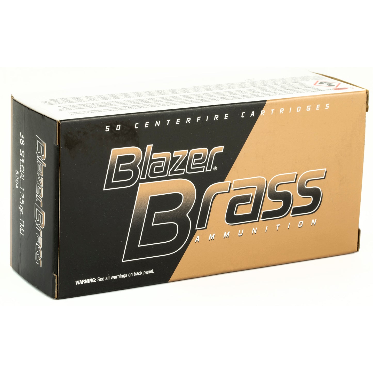 Blazer, Brass, 38 Special, 125 Grain, Full Metal Jacket, 50 Round Box