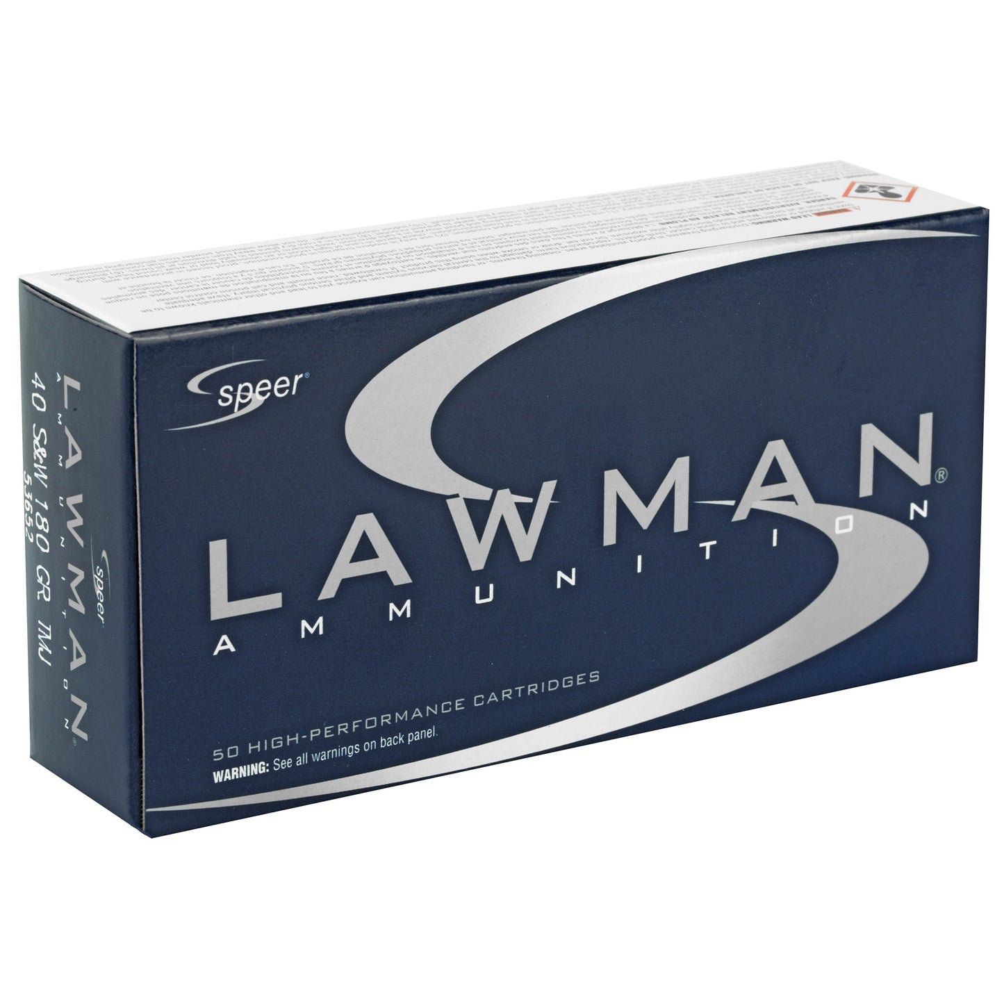 Speer, Lawman, .40 S&W, 180 Grain, Total Metal Jacket, 50 Round Box