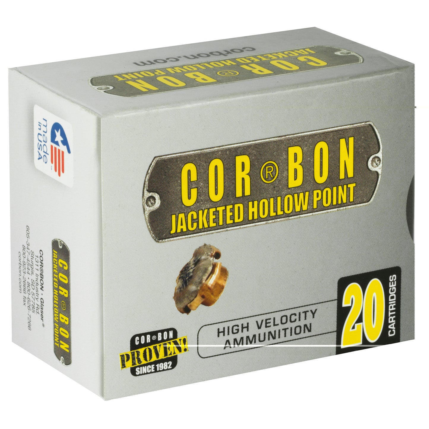 CorBon, Self Defense, .38 Special, 110 Grain, Jacketed Hollow Point, +P, 20 Round Box