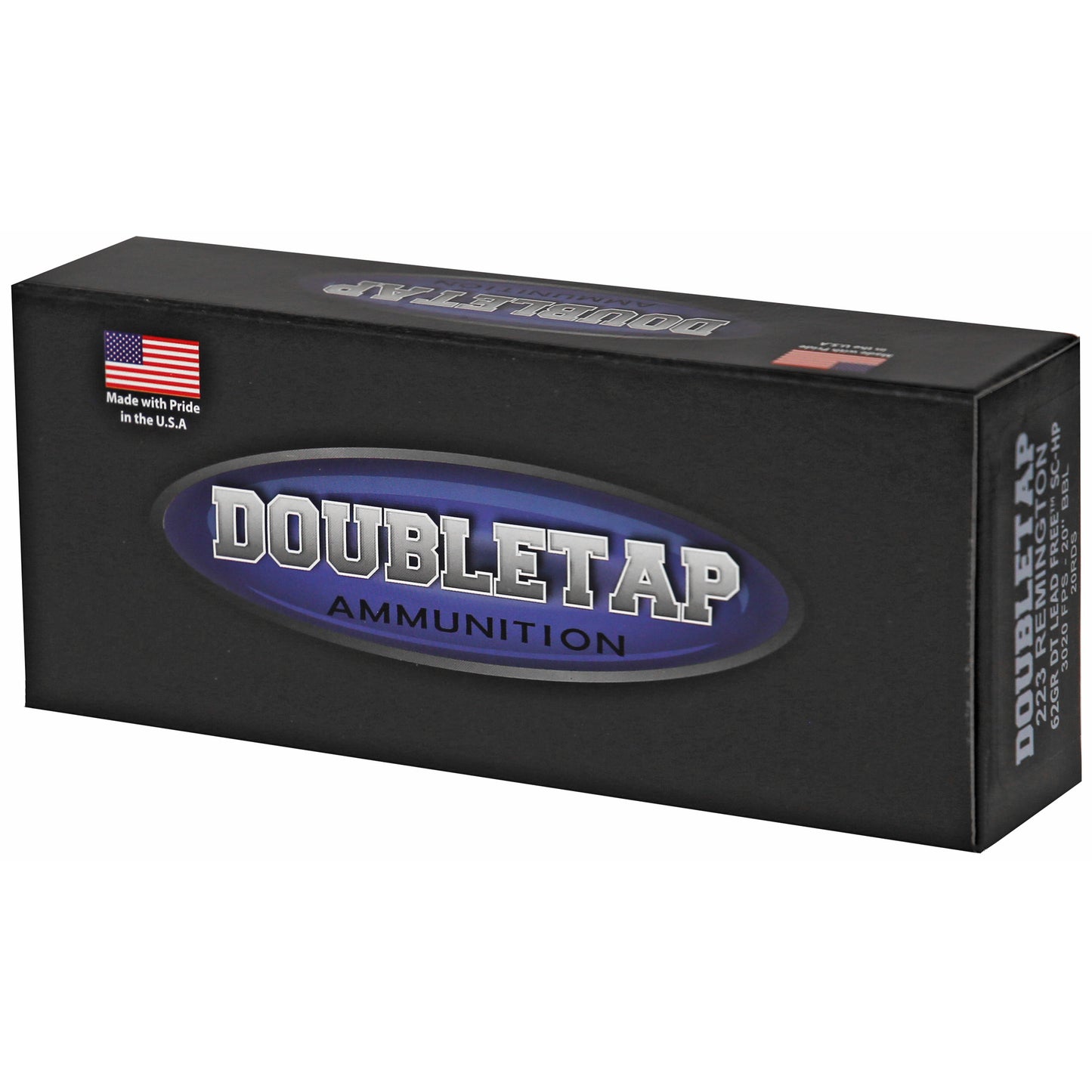 DoubleTap Ammunition, Lead Free, 223 Remington, 62 Grain, Solid Copper Hollow Point, 20 Round Box