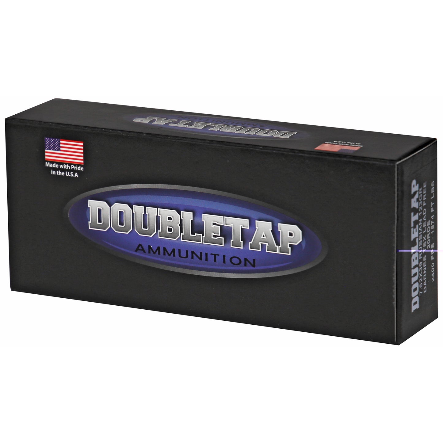 DoubleTap Ammunition, Lead Free, 7.62X39, 123 Grain, Solid Copper Hollow Point, 20 Round Box
