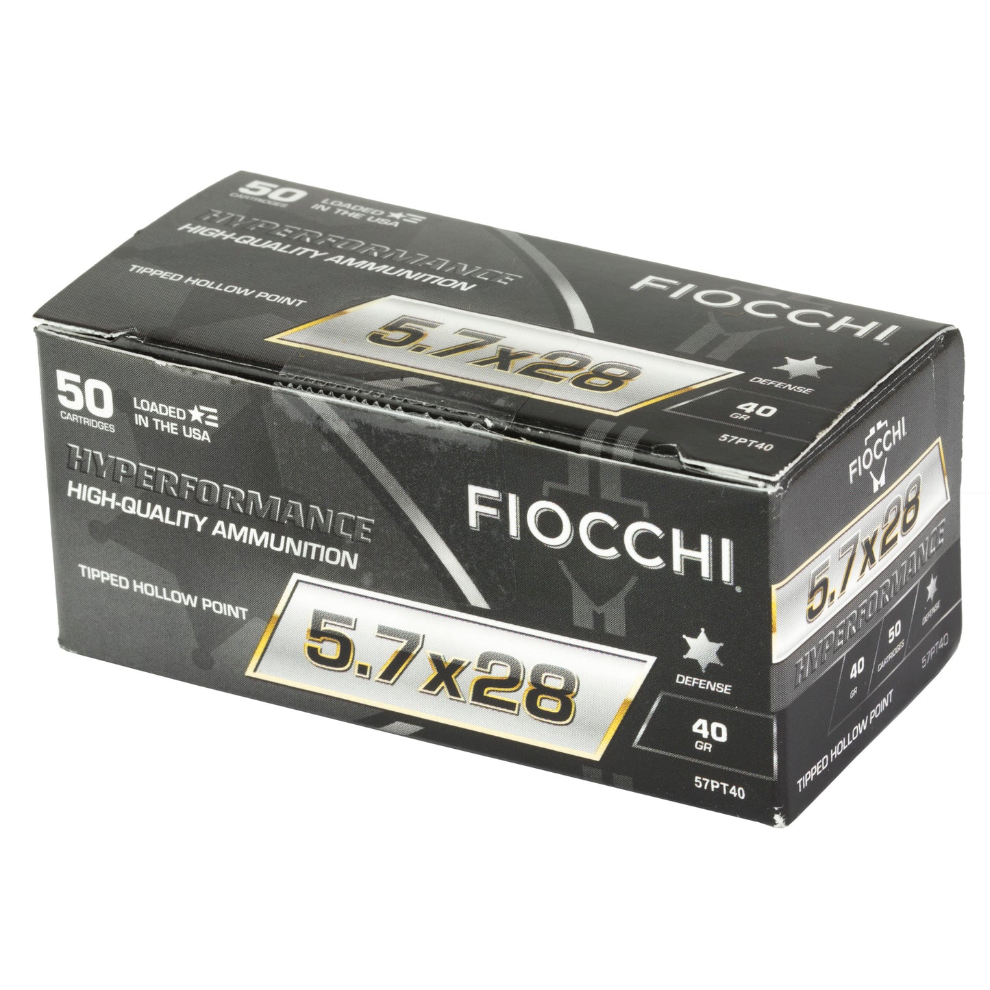 Fiocchi, Hyperformance, 5.7X28MM, 40 Grain, Tipped Hollow Point, 50 Round Box