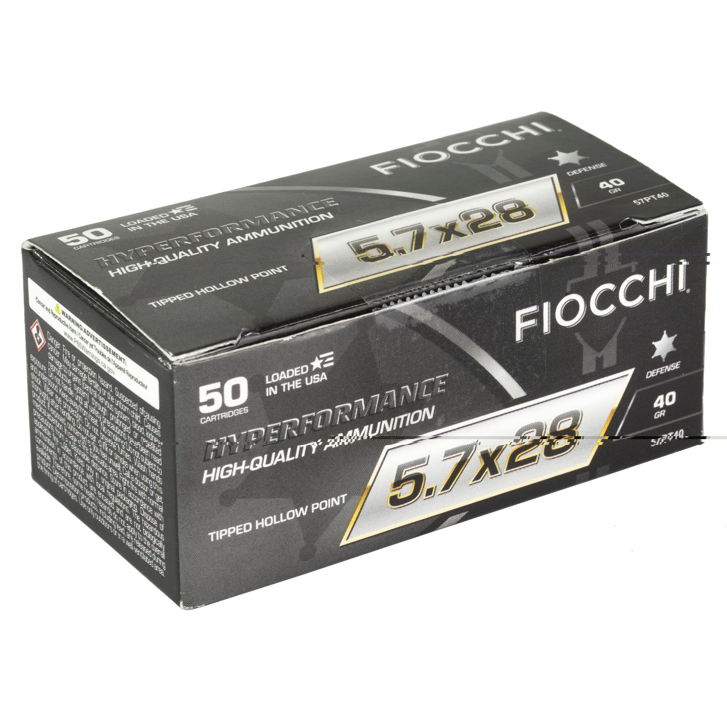 Fiocchi, Hyperformance, 5.7X28MM, 40 Grain, Tipped Hollow Point, 50 Round Box