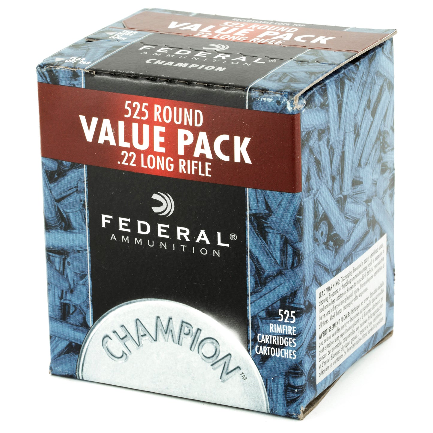 Federal, Champion, .22 LR, 36 Grain, Hollow Point, 525 Round Brick
