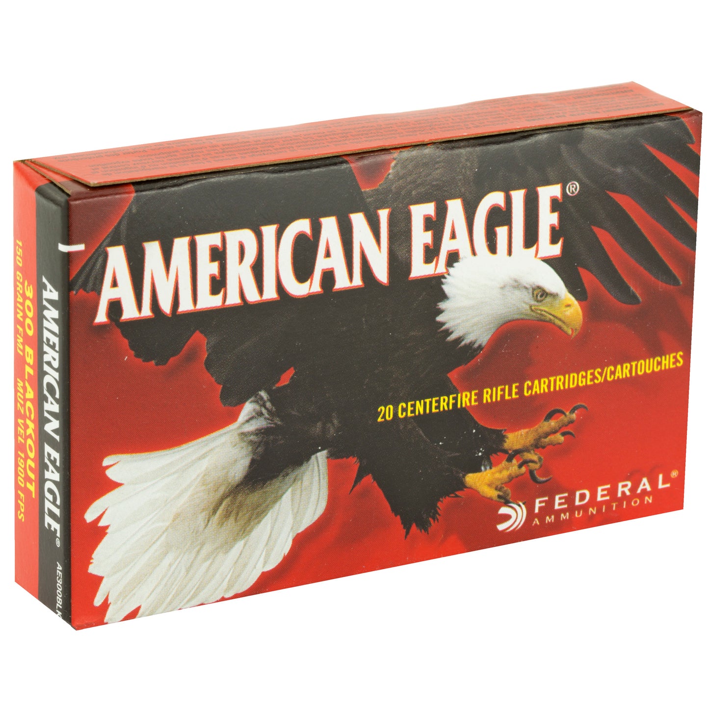 Federal, American Eagle, .300 Blackout, 150 Grain, Full Metal Jacket, 20 Round Box