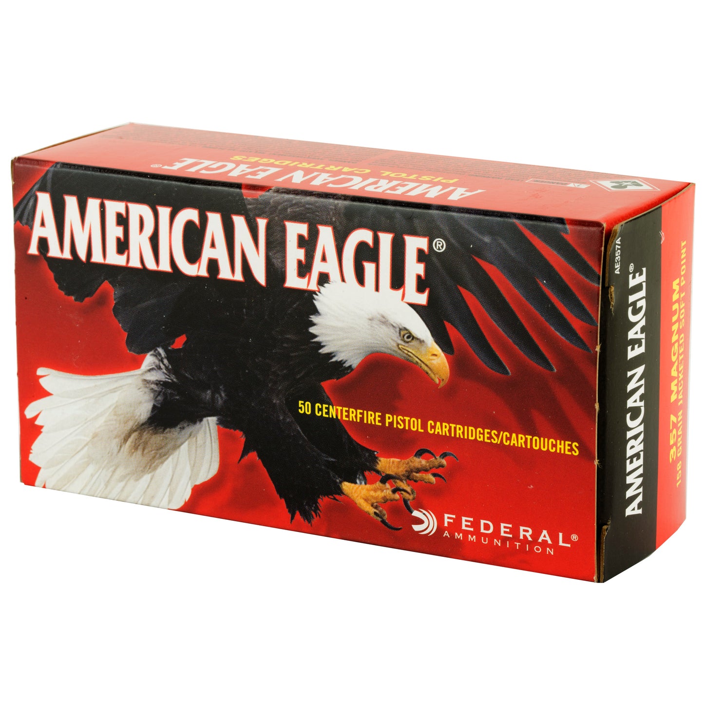Federal, American Eagle, 357MAG, 158 Grain, Jacketed Soft Point, 50 Round Box