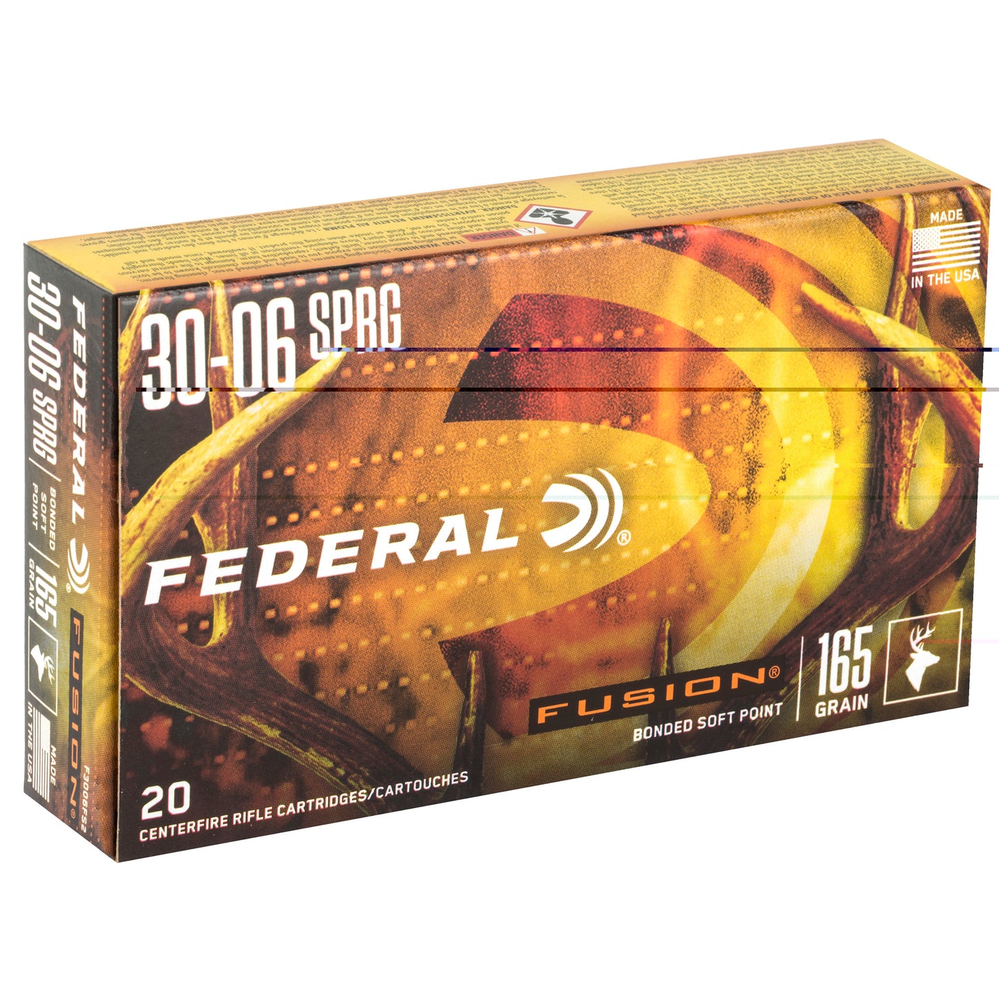 Federal, Fusion, 30-06, 165 Grain, Boat Tail, 20 Round Box