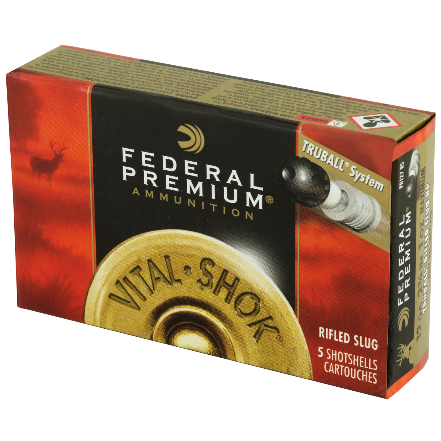 Federal, Premium, Vital Shok, 12 Gauge, 2.75", 1oz, TruBall, 5 Round Box