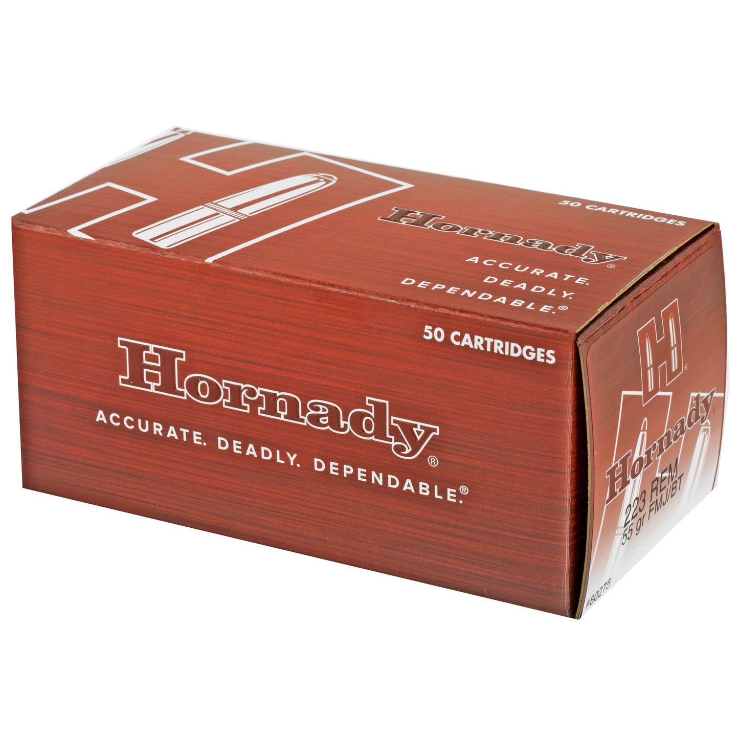Hornady, Custom, .223 Remington, 55 Grain, Full Metal Jacket, 50 Round Box