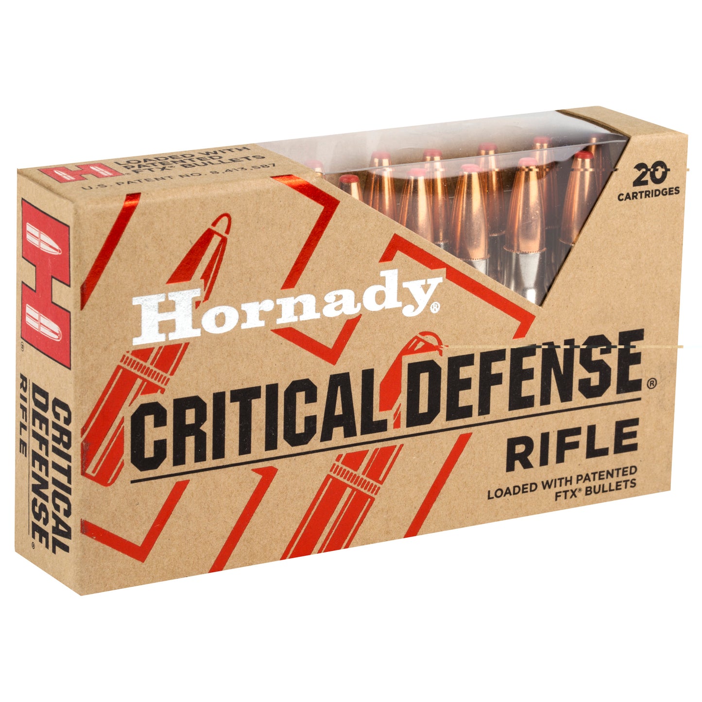 Hornady, Critical Defense Rifle, .308 Winchester, 155 Grain, FlexTip, 20 Round Box