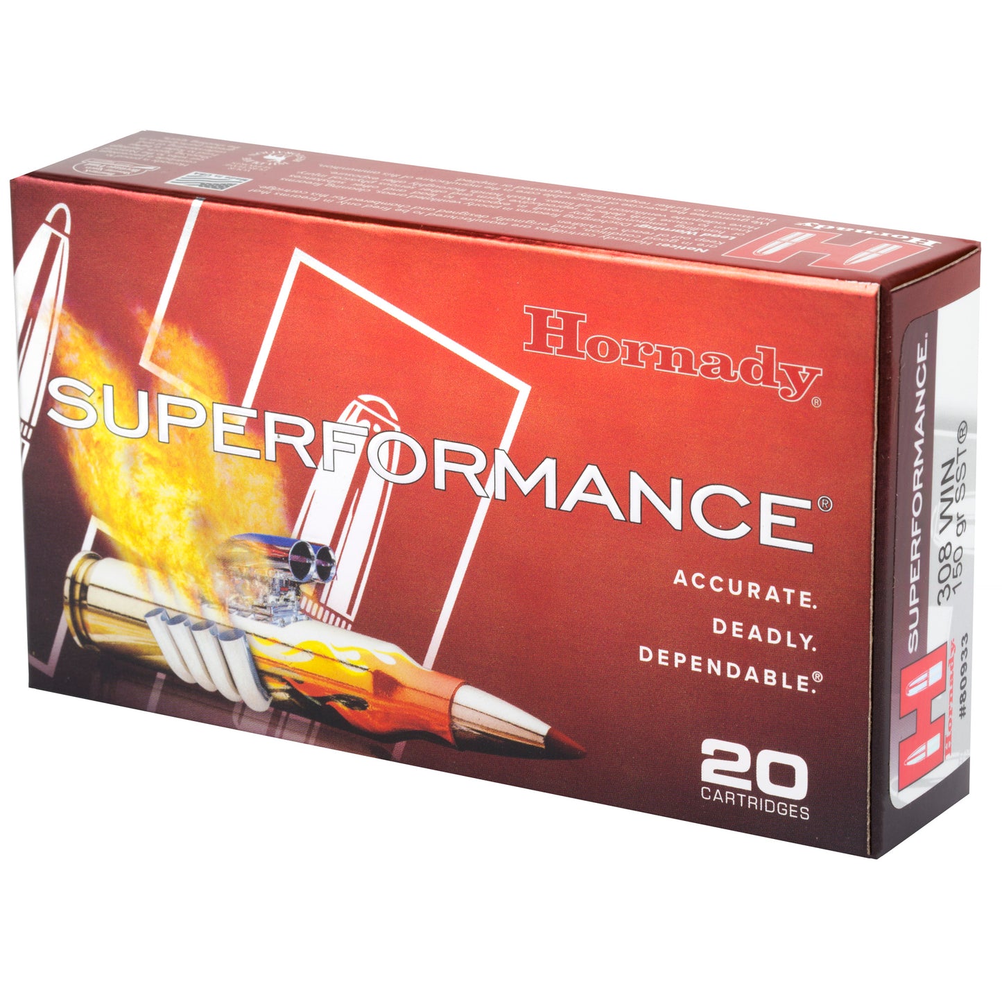 Hornady, Superformance 308WIN, 150 Grain, SST, 20 Round Box