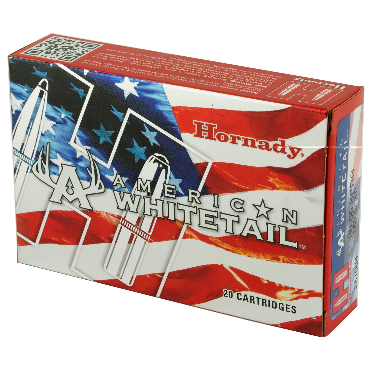 Hornady, American Whitetail, 30-06, 180 Grain, InterLock, 20 Round Box
