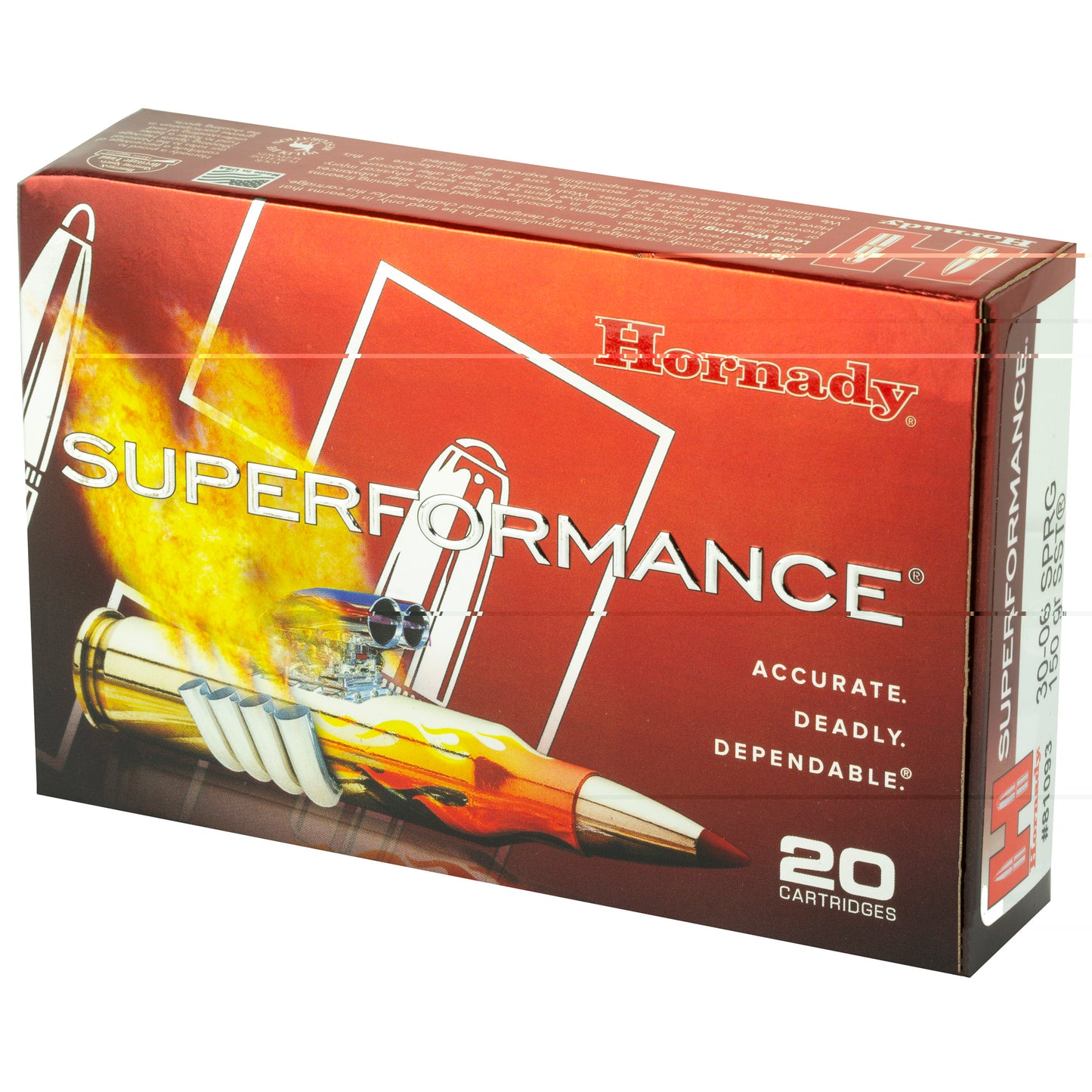Hornady, Superformance Ammunition, 30-06, 150 Grain, SST, 20 Round Box