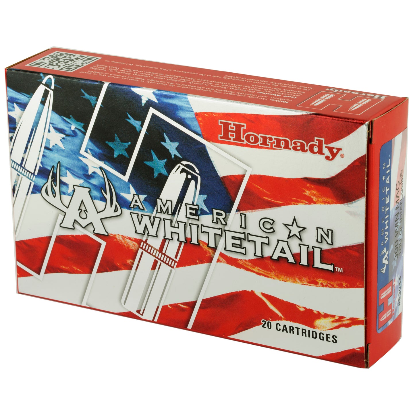 Hornady, American Whitetail, 300 Win, 180 Grain, Soft Point, InterLock, 20 Round Box