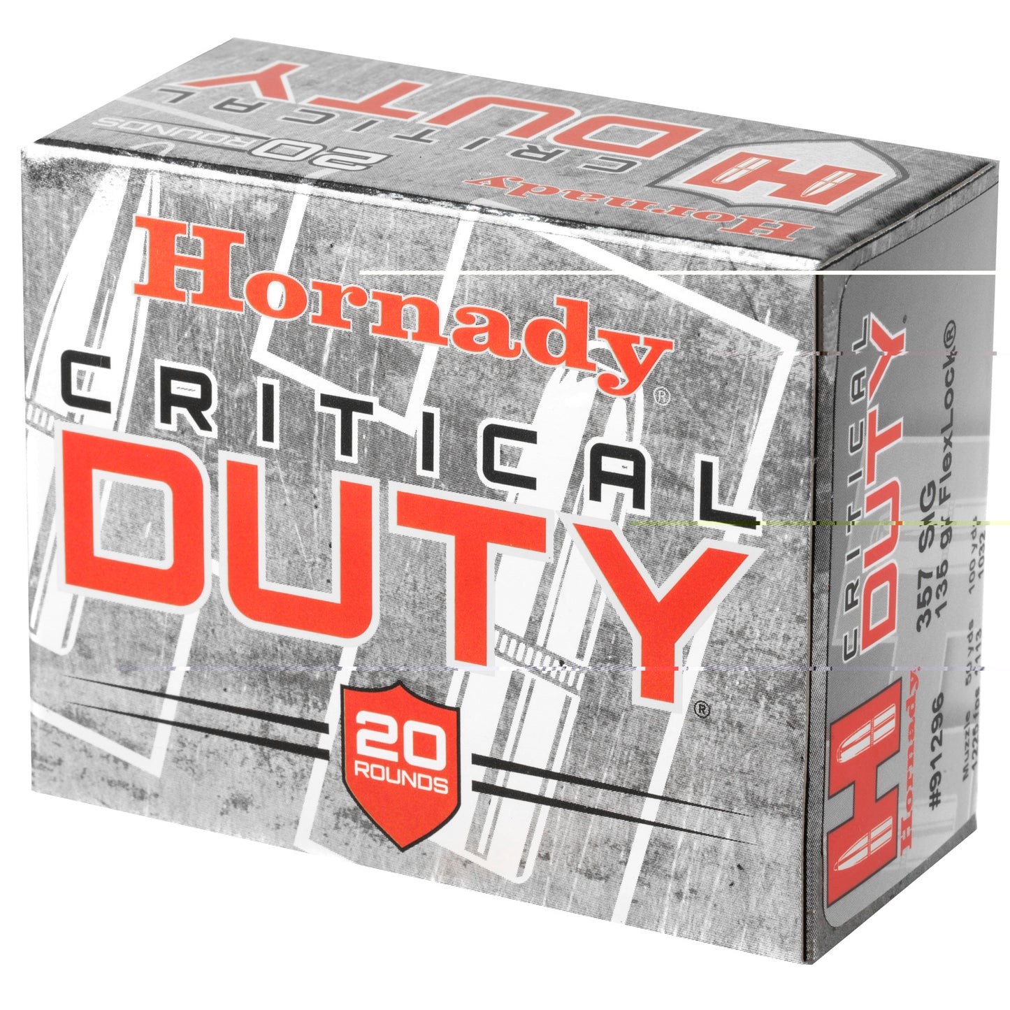 Hornady, Critical Duty, 357 Sig, 135 Grain, FlexLock Duty, 20 Round Box