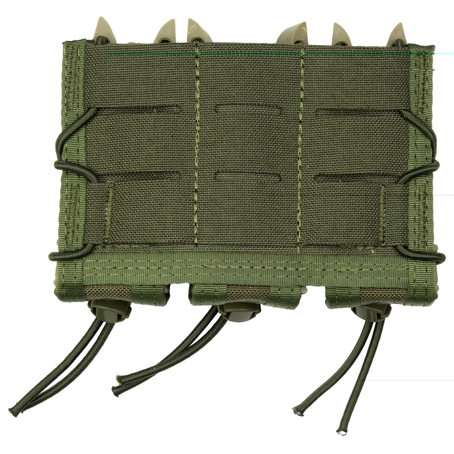 High Speed Gear, Pistol TACO, Triple Magazine Pouch, MOLLE, Fits Most Pistol Magazines, Hybrid Kydex and Nylon, Olive Drab Green