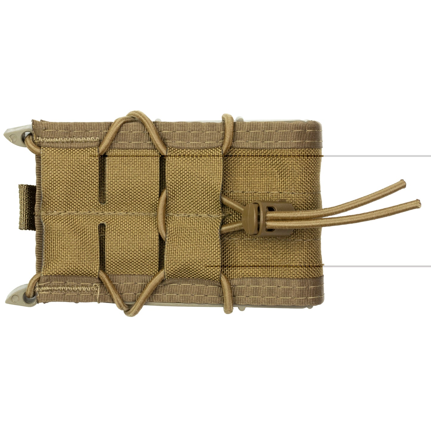 High Speed Gear, Rifle TACO, Single Magazine Pouch, MOLLE, Fits Most Rifle Magazines, Hybrid Kydex and Nylon, Coyote Brown