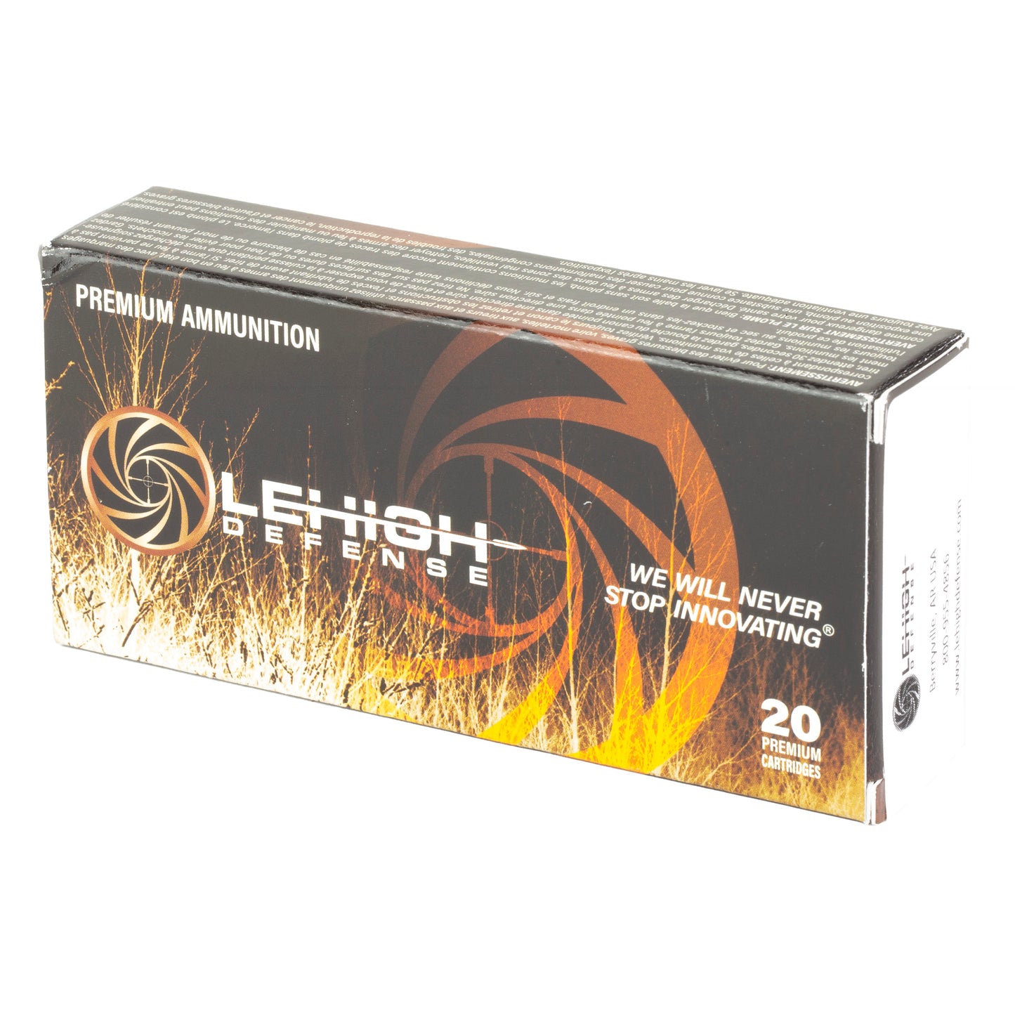 Lehigh Defense, Controlled Chaos, .223 Remington, 55 Grain, Fracturing Tip BTHP, 20 Round Box