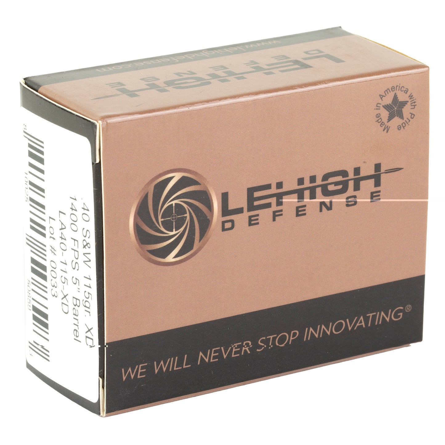 Lehigh Defense, Xtreme Defense, .40 S&W, 115 Grain, XD FTM, 20 Round Box