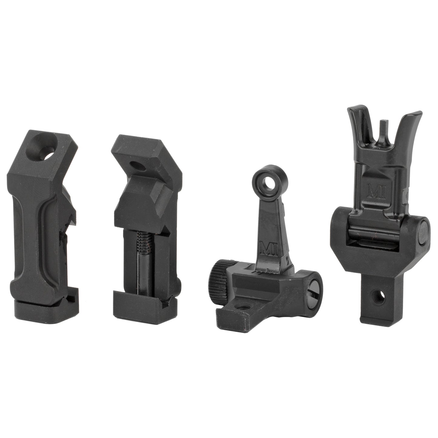 Midwest Industries, Combat Rifle Sight, 45 Degree Offset, Adjustable Front and Rear, Low Profile, Fully Ambidextrous, Flip-Up, Includes A2 Sight Tool, Black Finish