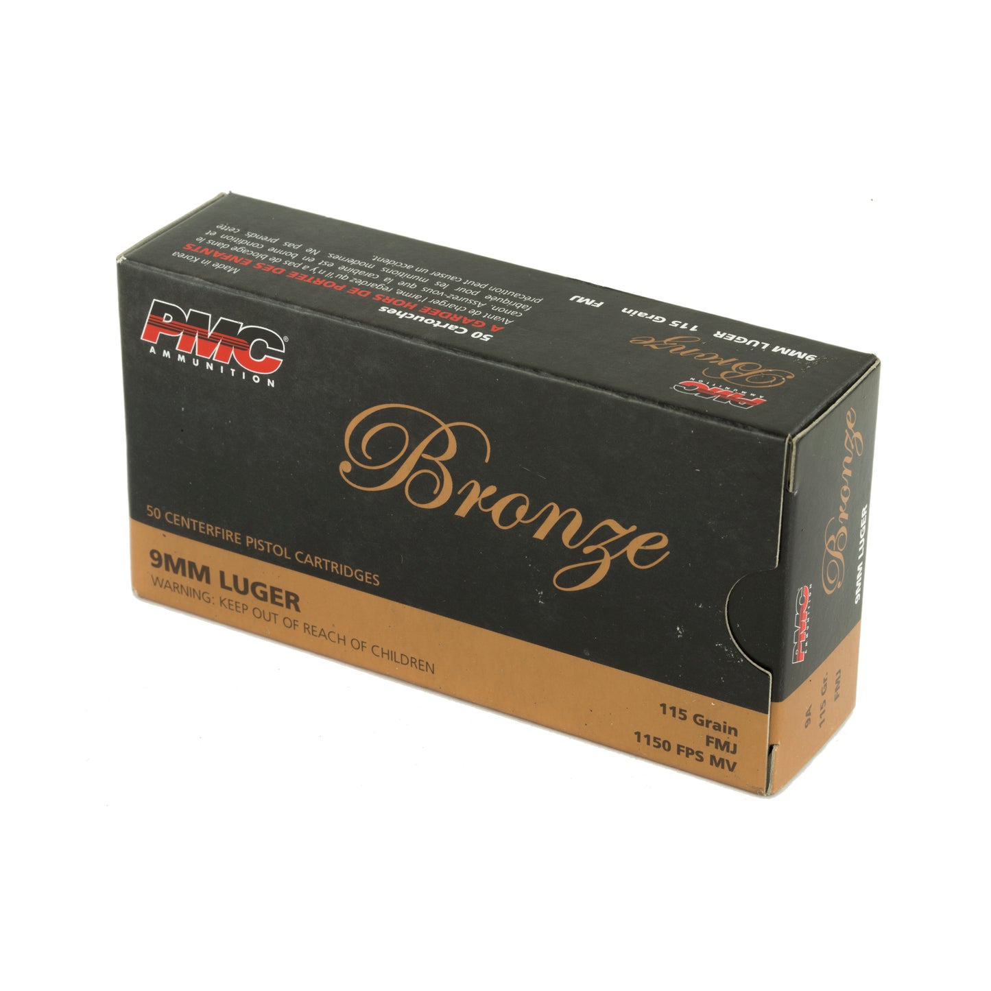 PMC, Bronze 9MM, 115 Grain, Full Metal Jacket, 50 Round Box