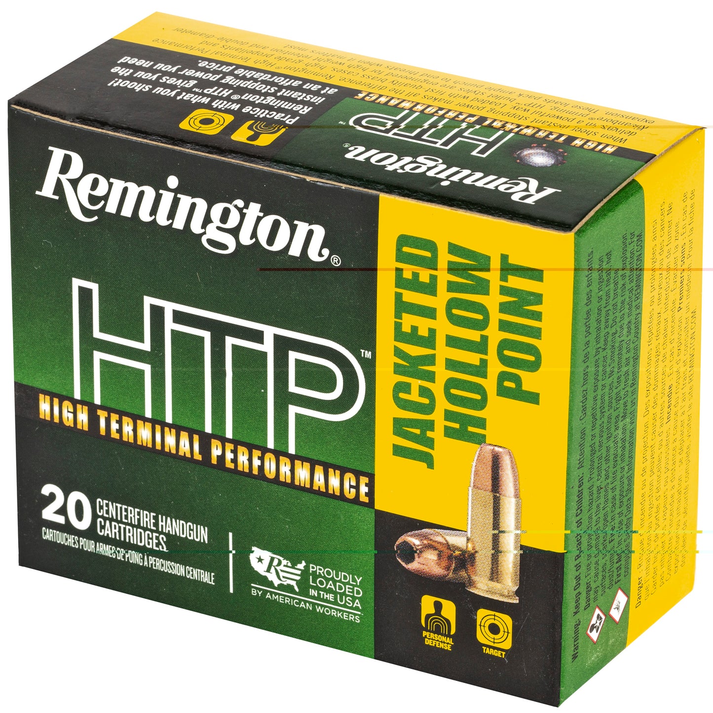 Remington, High Terminal Performance, 40S&W, 180 Grain, Jacketed Hollow Point, 20 Round Box
