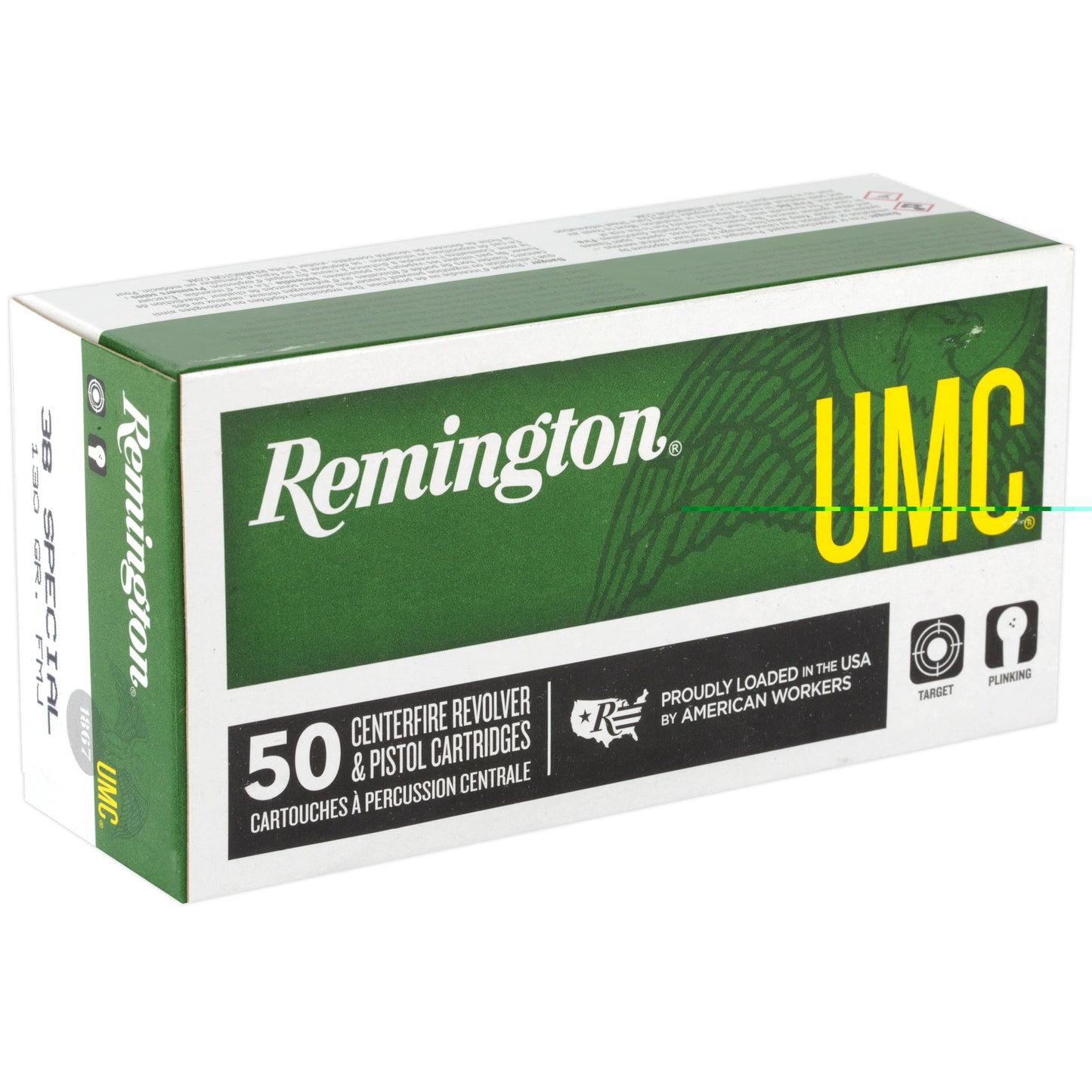 Remington, UMC, 38 Special, 130 Grain, Full Metal Jacket, 50 Round Box