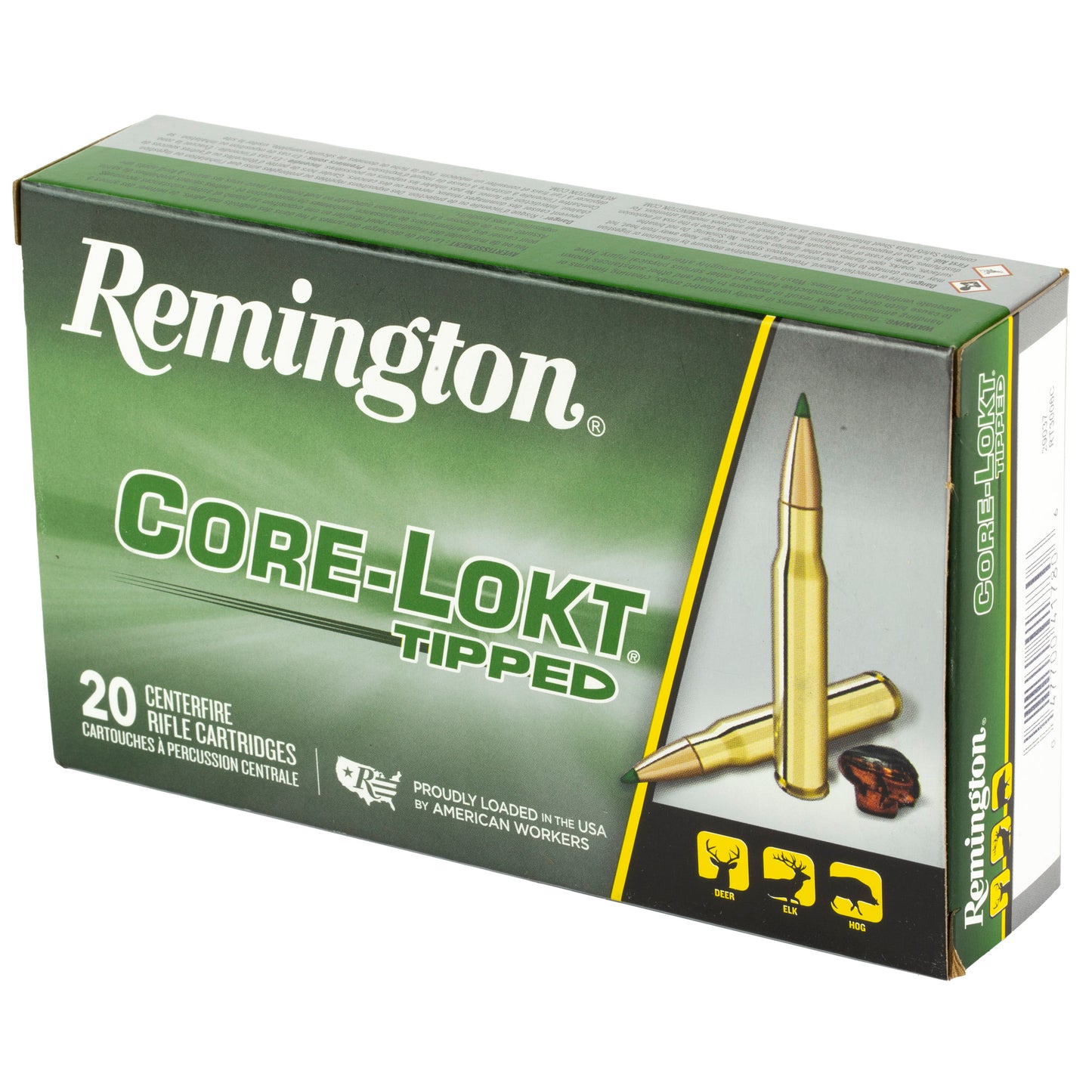 Remington, CORE-LOKT, TIPPED, 30-06 Springfield, 180 Grain, Polymer Tip, 20 Round Box