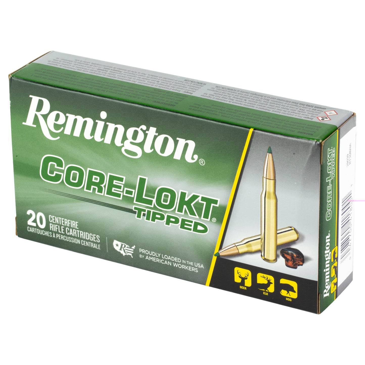 Remington, CORE-LOKT, TIPPED, 308 Winchester, 150 Grain, Polymer Tip, 20 Round Box