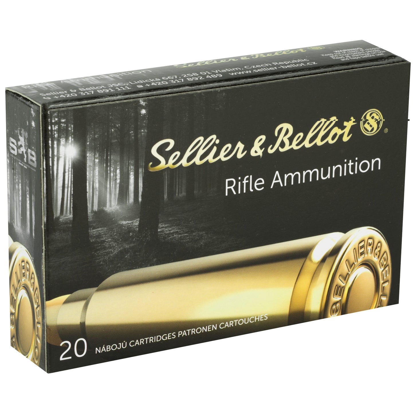 Sellier & Bellot, Rifle, 30-06, 180 Grain, Soft Point, 20 Round Box