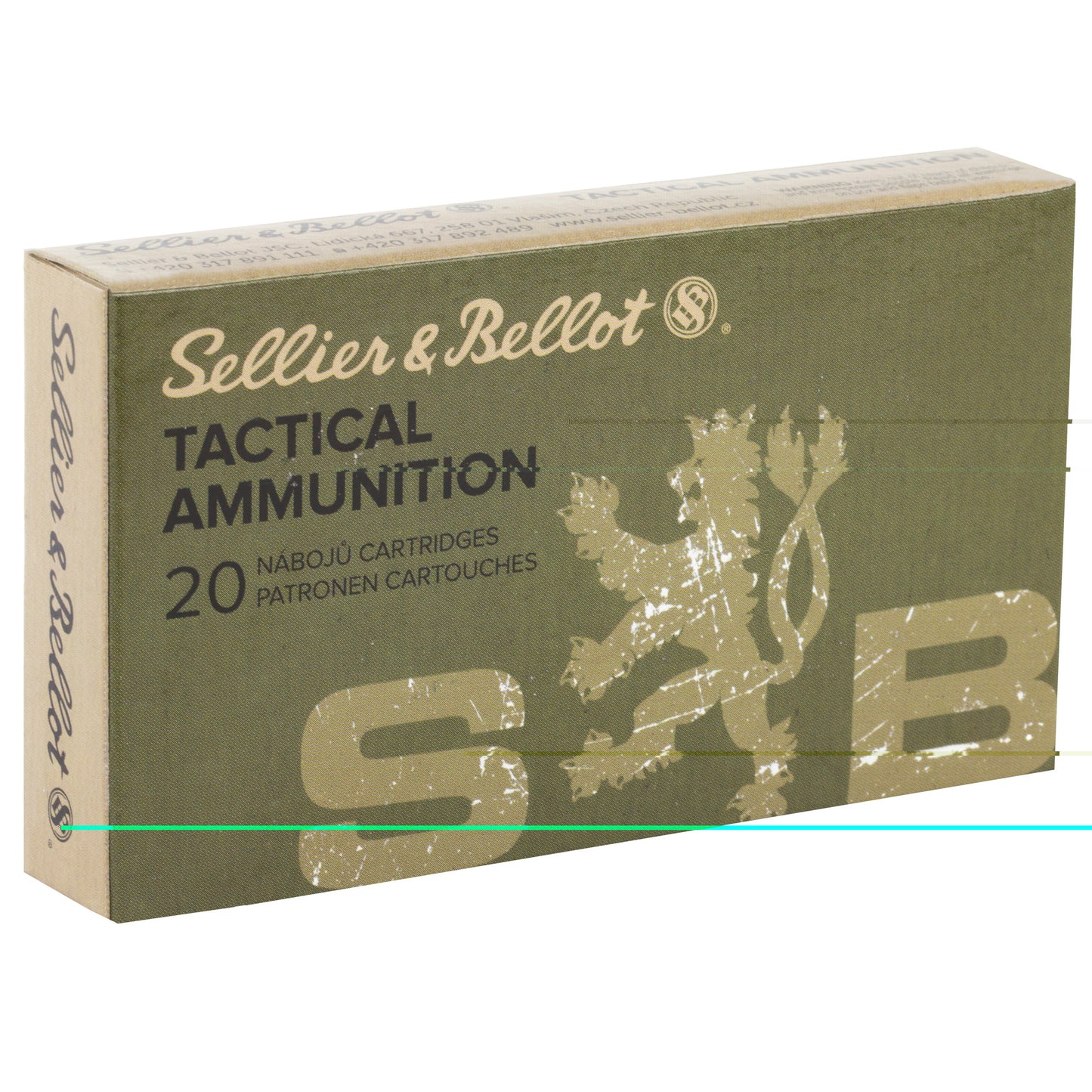 Sellier & Bellot, Rifle, 300 Blackout, 147 Grain, Full Metal Jacket, 20 Round Box
