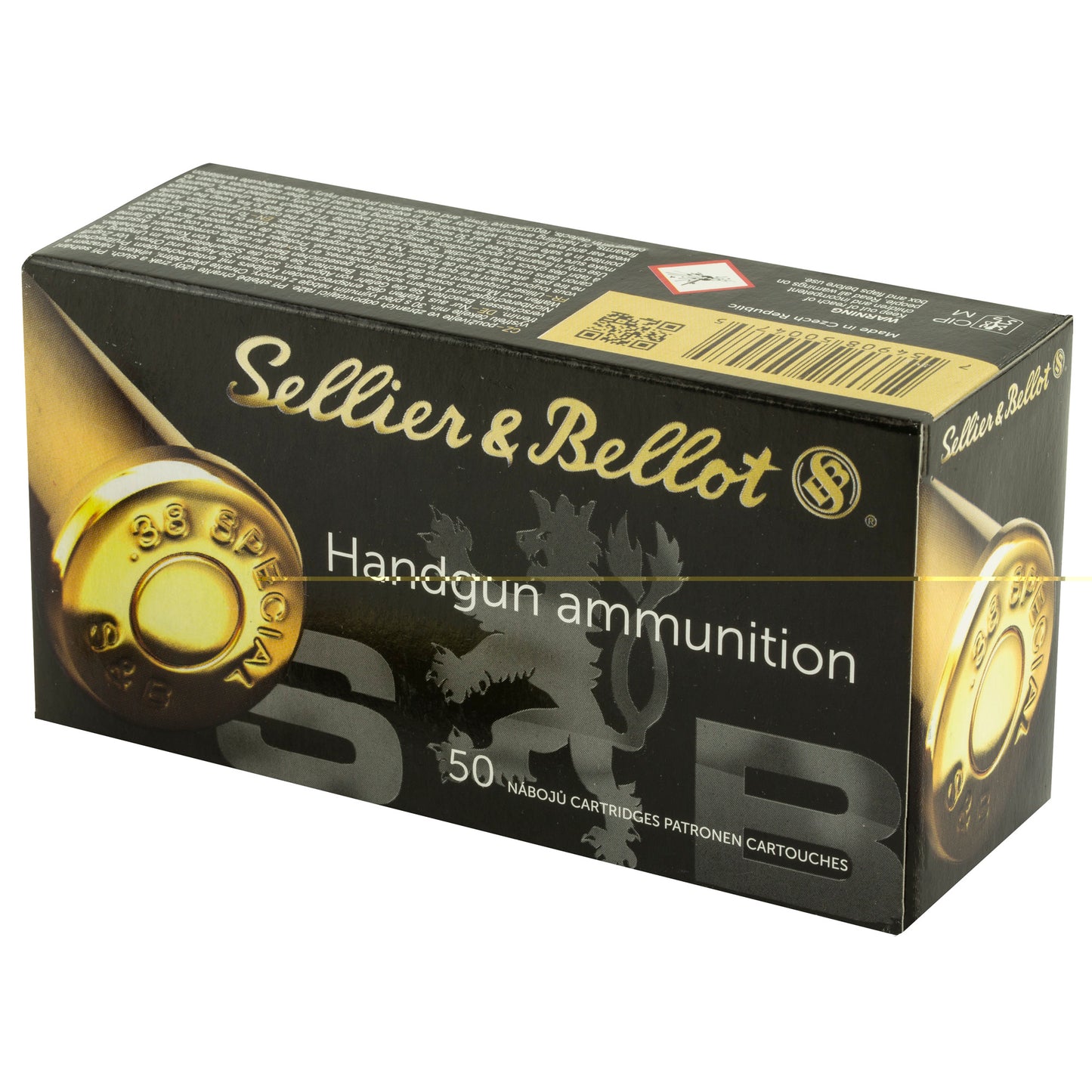 Sellier & Bellot, Pistol, 38 Special, 158 Grain, Soft Point, 50 Round Box