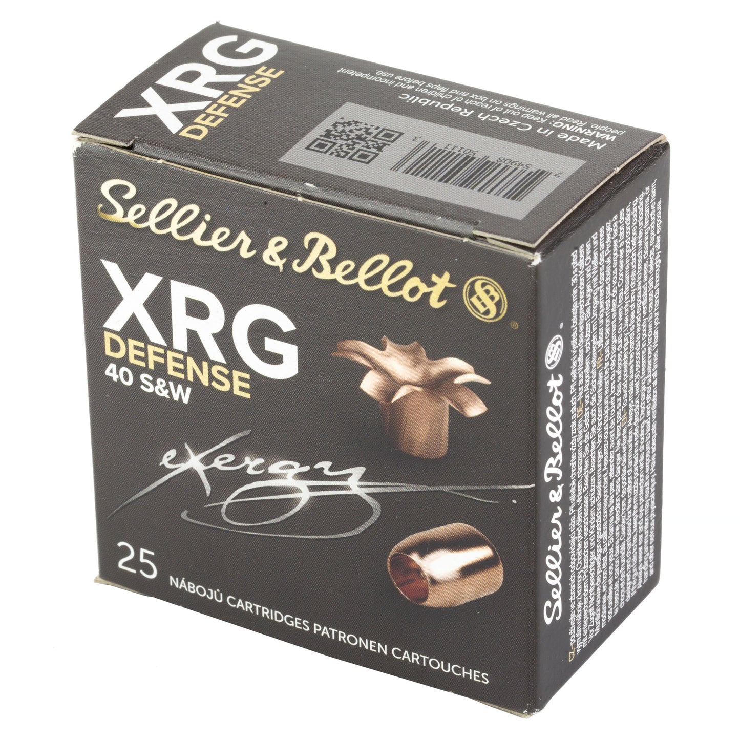 Sellier & Bellot, XRG, 40 S&W, 130 Grain, Jacketed Hollow Point, 25 Round Box