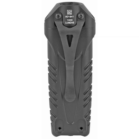 Surefire, STILETTO, Flashlight, High 1,000 Lumens, Medium 300 Lumens, Low 25 Lumens, Tactical Switch with Optional Strobe, Programmable, Black Mil-Spec Hard Anodized Aluminum Body, Black Melonite Coated Pocket Clip