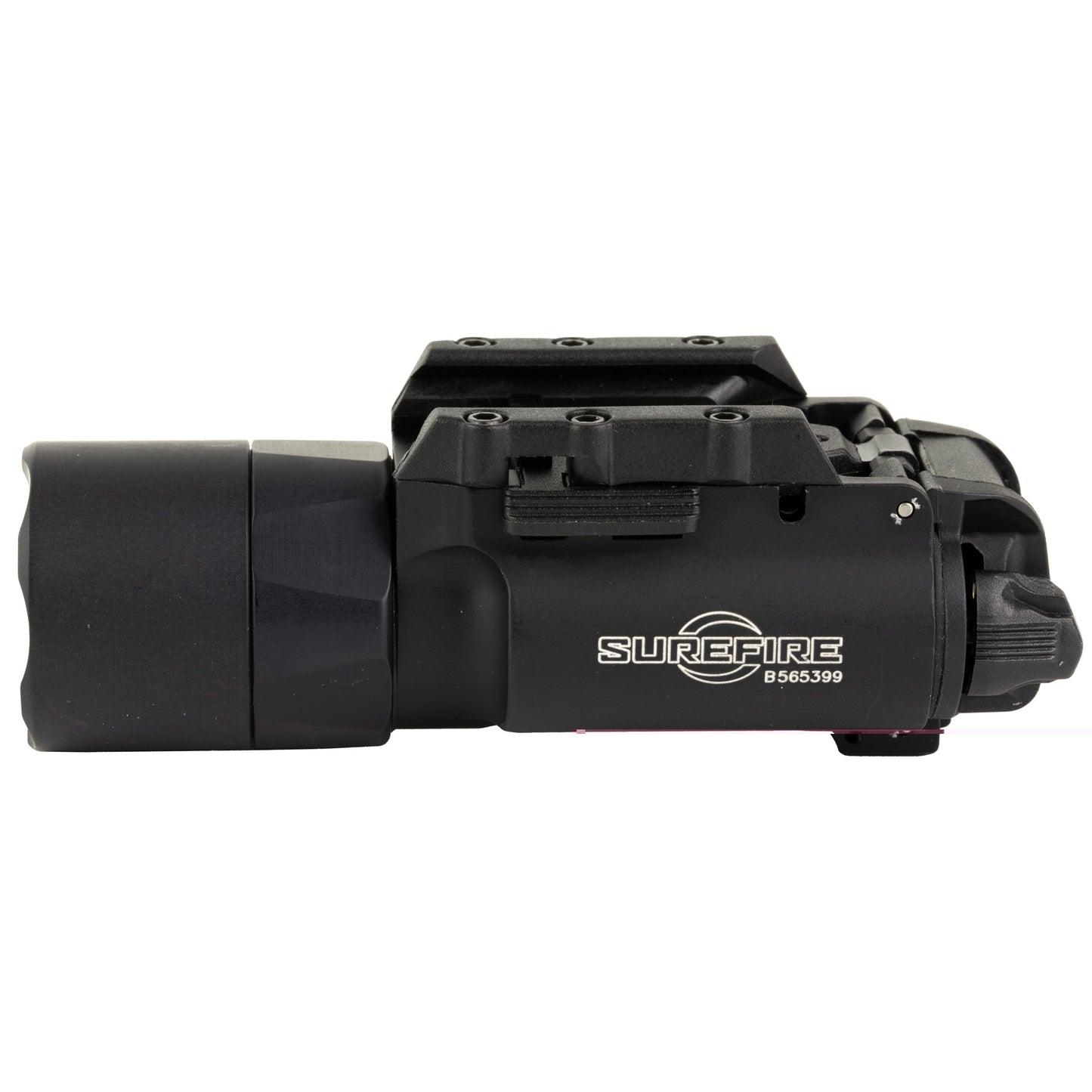 Surefire, X300 Turbo, Weaponlight, White LED, 650 Lumens, Fits Picatinny and Universal, 66,000 Candela, Lever Latch Attachment, For Pistols, Matte Finish, Black, 2x CR123 Batteries Included