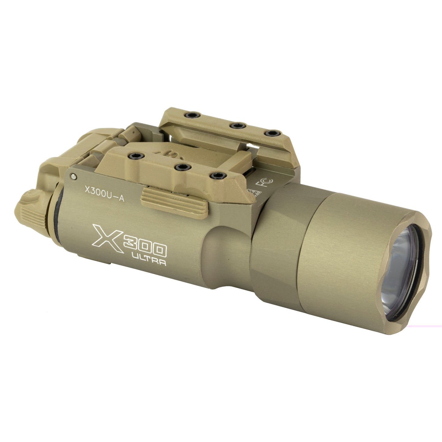 Surefire, X300 Ultra, Weaponlight, White LED, 1000 Lumens, Fits Picatinny and Universal, For Pistols, Tan, 2x CR123 Batteries