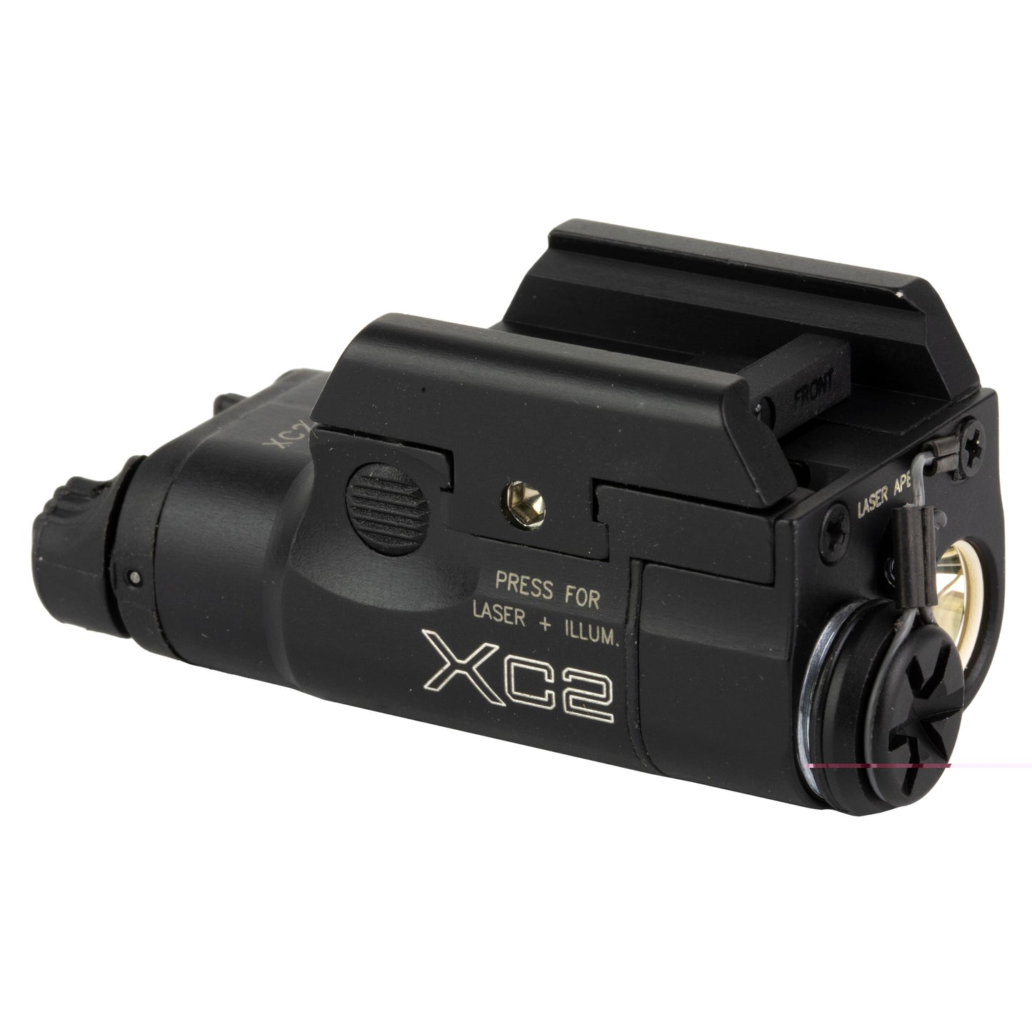 Surefire, XC2-B-RD, Weaponlight, Fits Pistol and Picatinny Rails, 300 Lumen, Red Laser, Matte Finish, Black