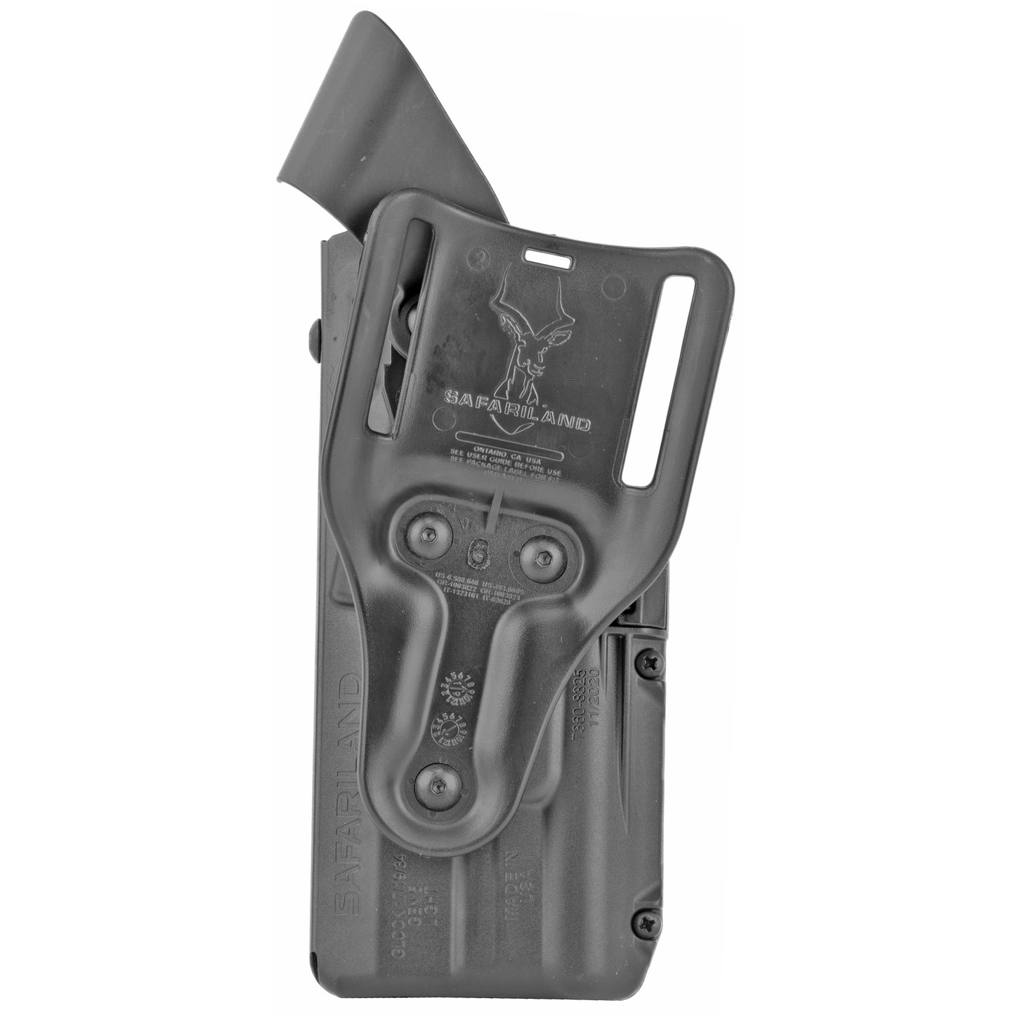 Safariland, Model 7360 7TS ALS/SLS Mid-Ride, Level III Retention Duty Holster, Fits Glock 17/22 with IT M3 Light, Right Hand, Plain Black Finish