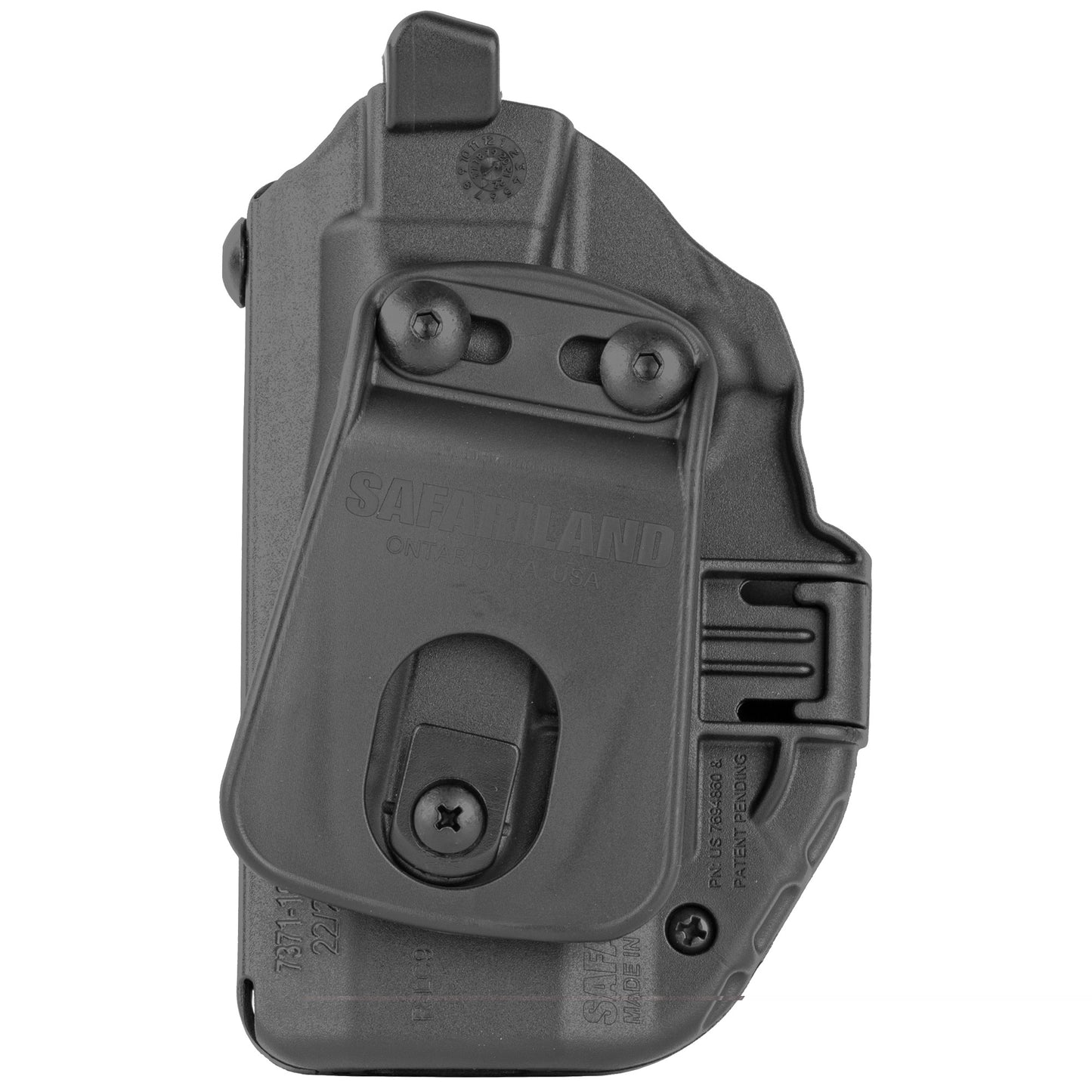 Safariland, Model 7371, 7TS ALS Slim Concealment Holster w/ Micro Paddle, OWB, Fits Sig Sauer P365, Kydex, Black, Right Hand