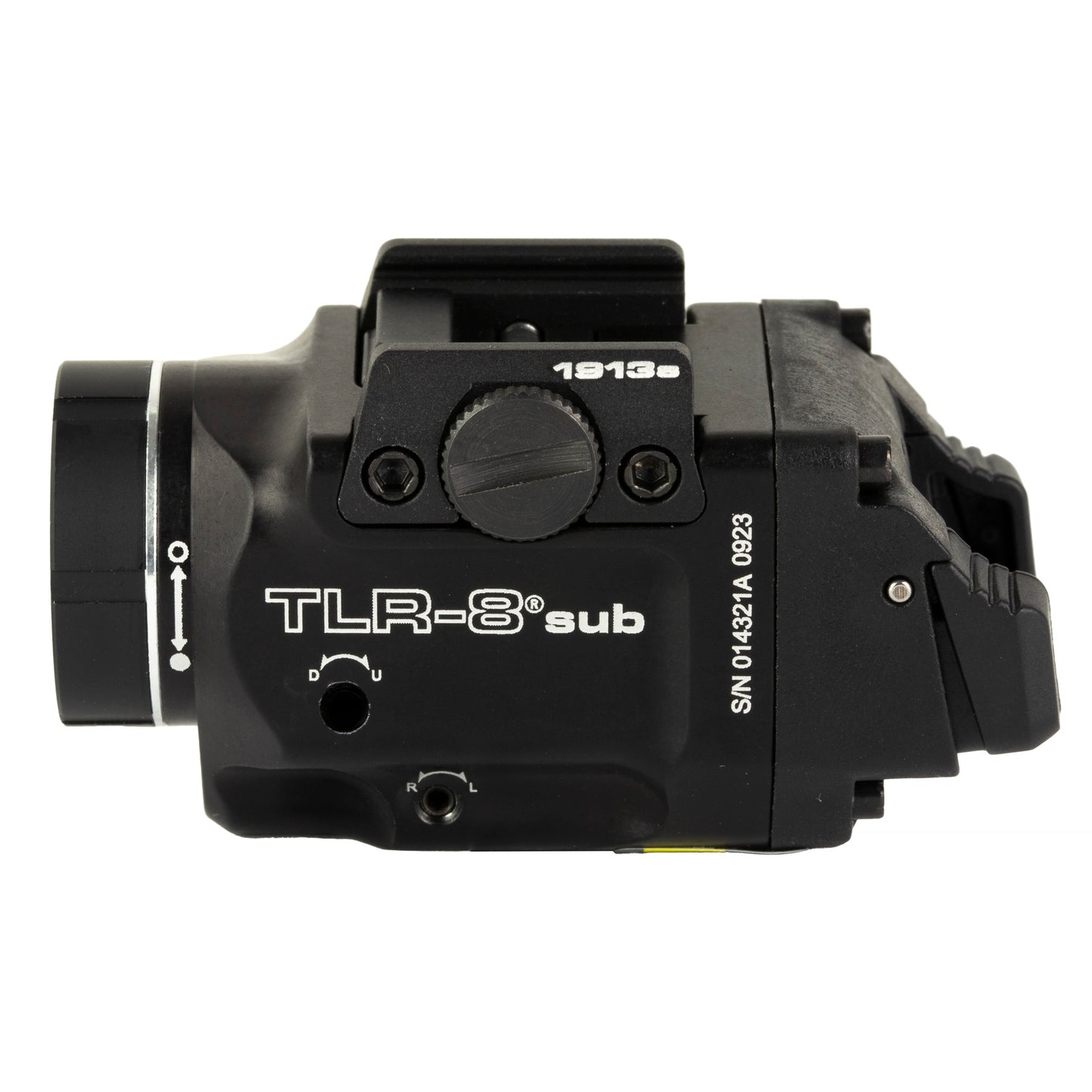 Streamlight, Streamlight TLR-8 Sub, White LED with Red Laser, For 1913 Short Models, 500 Lumens, Anodized Finish, Black, Includes (1) CR123a Battery, Low and High Switches