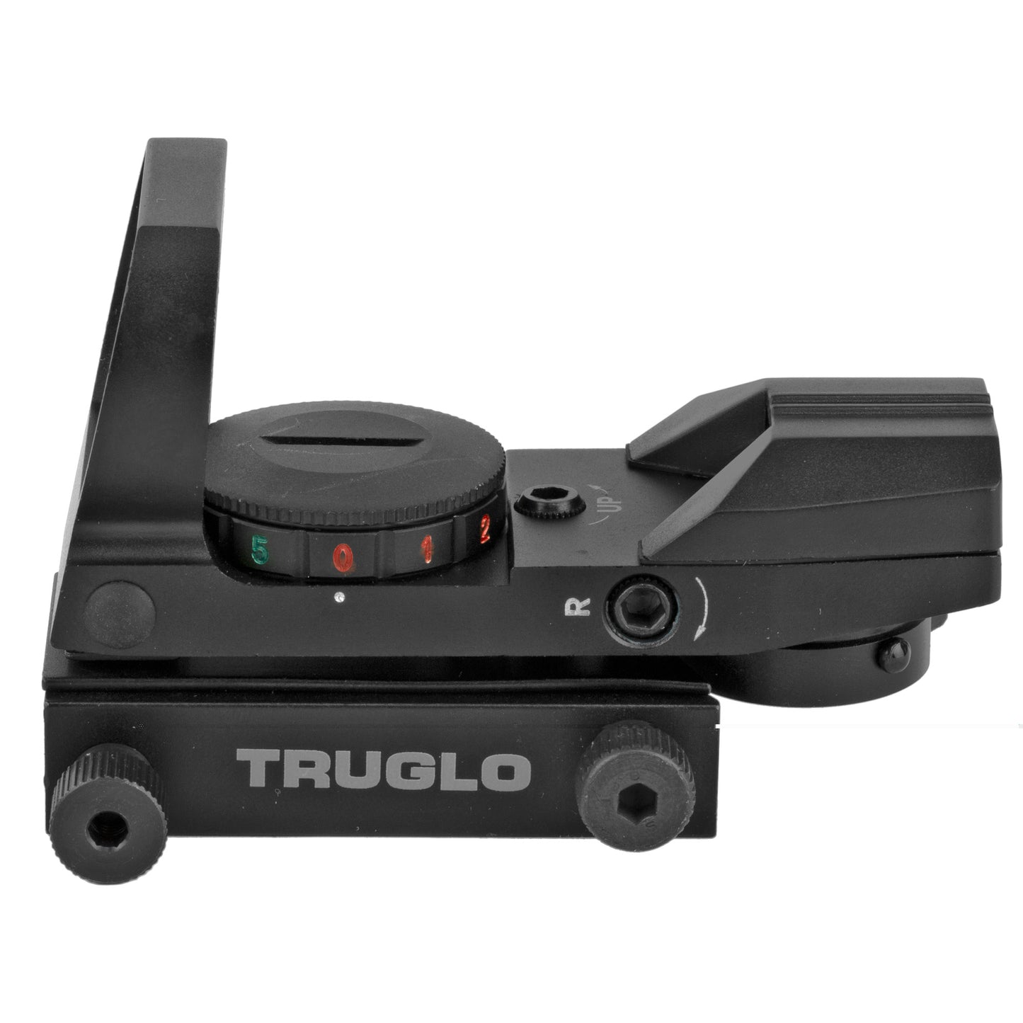 Truglo, Red Dot, Black Finish, Multiple Reticle, Dual Color Open Dot Sight, 34mm