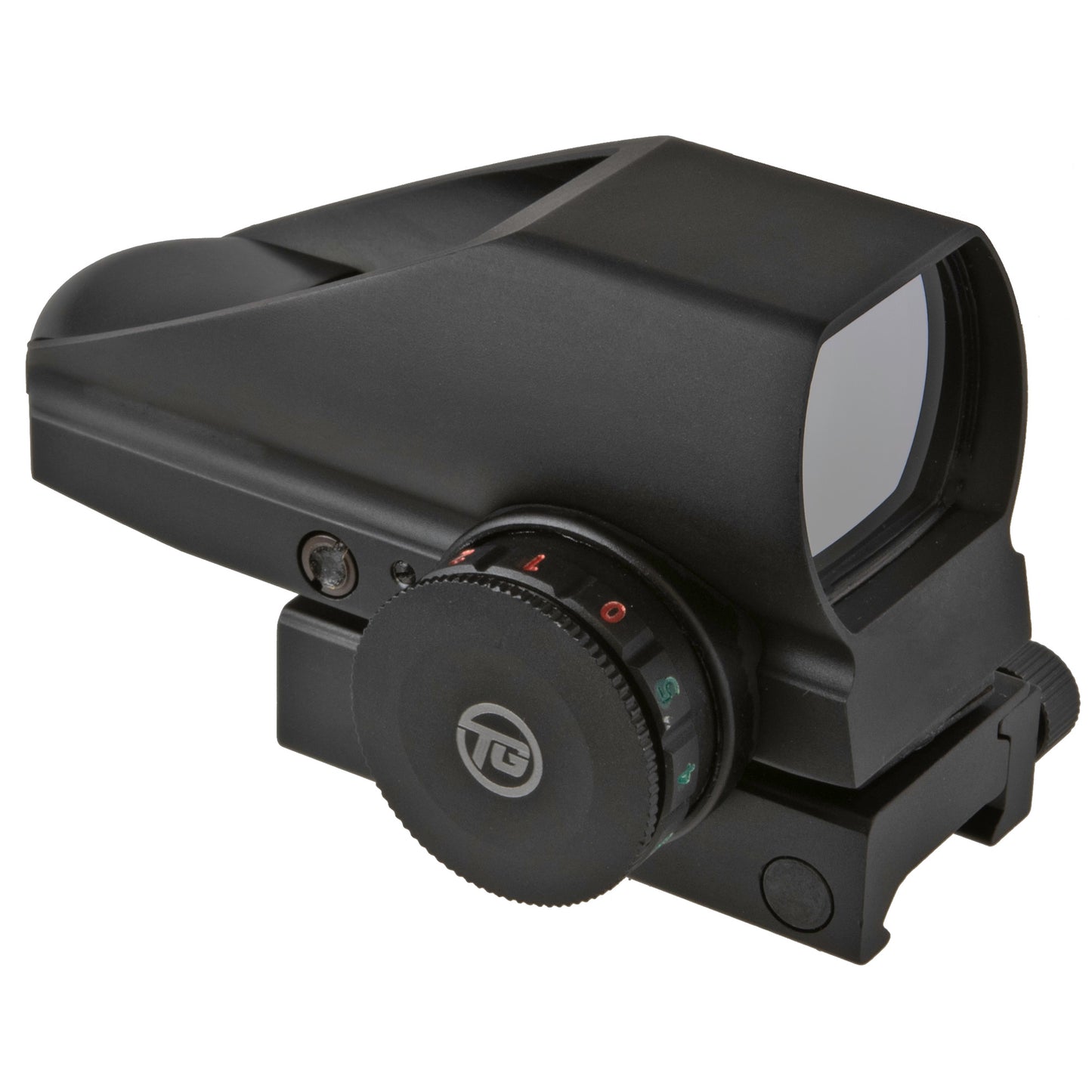 Truglo, TRU-BRITE Dual Color Single Reticle, Red/Green Dot, 1X, Black, 5 MOA, Anti-Reflection Coating on Target Side, Parallax Free from 30 Yards, CR2032 Battery Included