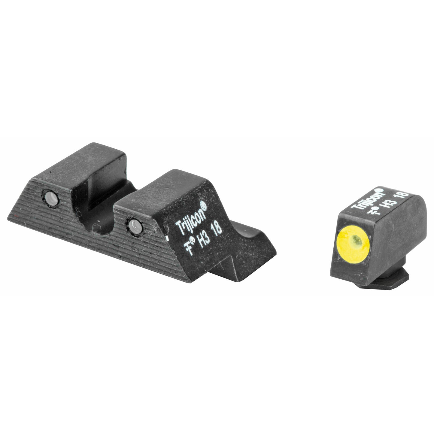 Trijicon, HD Tritium Night Sights, Fits Glock, Yellow Outline